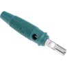 RS PRO Green Male Banana Plug 4 mm Connector Screw Termination 60V dc 16A Nickel Plating 930726104