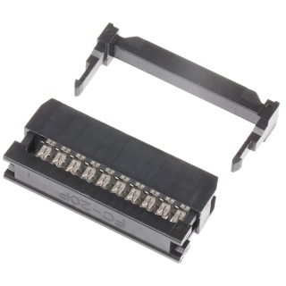 RS PRO 20-Way IDC Connector Female for Cable Mount, 2-Row, 500V DC, 1A Current Rated, Right Angle Orientation 642-4941