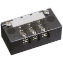 Sato Parts Non-Fused Terminal Block 3-Way 20A Screw Termination 250V Black Phenolic Resin ML-20-3P