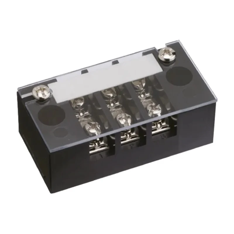 Sato Parts Non-Fused Terminal Block 3-Way 20A Screw Termination 250V Black Phenolic Resin ML-20-3P