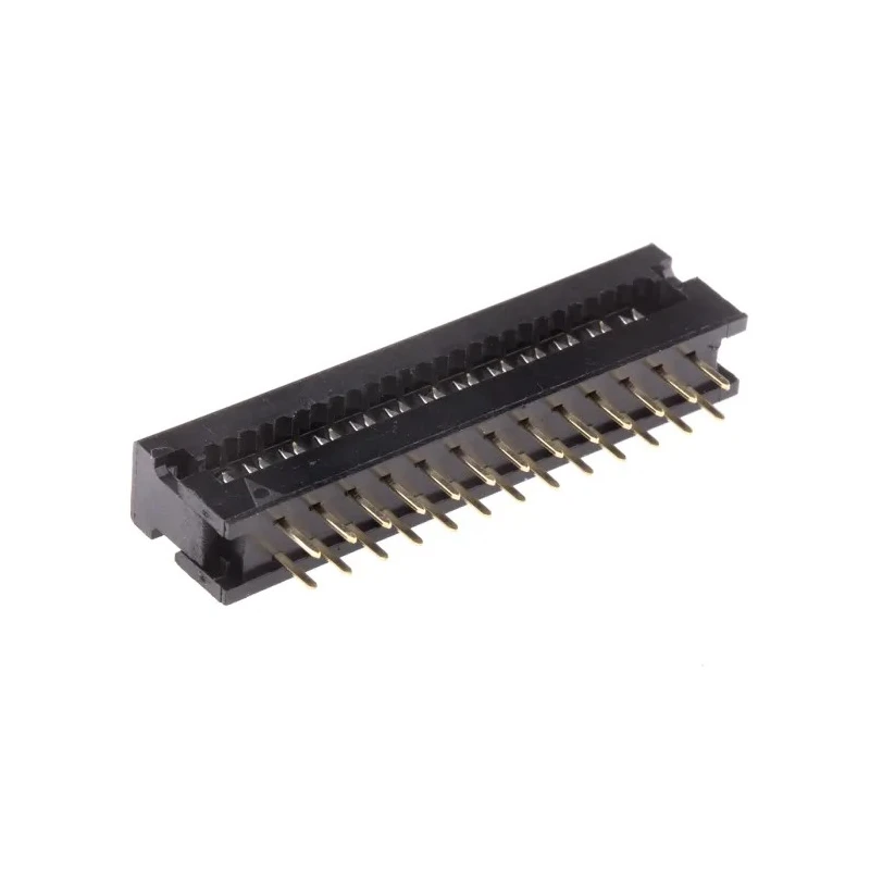 RS PRO 26-Way IDC Connector Male for Cable, 2 Row, Right Angle, 3A, 250V, Brass Contacts, Gold Plated 642-5045