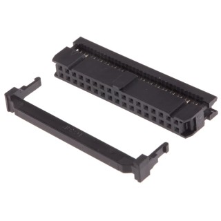 RS PRO 34-Way IDC Connector Female for Cable 2 Row 500V DC 1A Right Angle Phosphor Bronze Contacts 642-4985