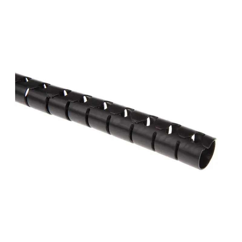HellermannTyton Spiral Cable Wrap Polypropylene Black 2m Length 0.8mm Wall Thickness 14mm Nominal 161-64204 HWPP16L2-PP-BK