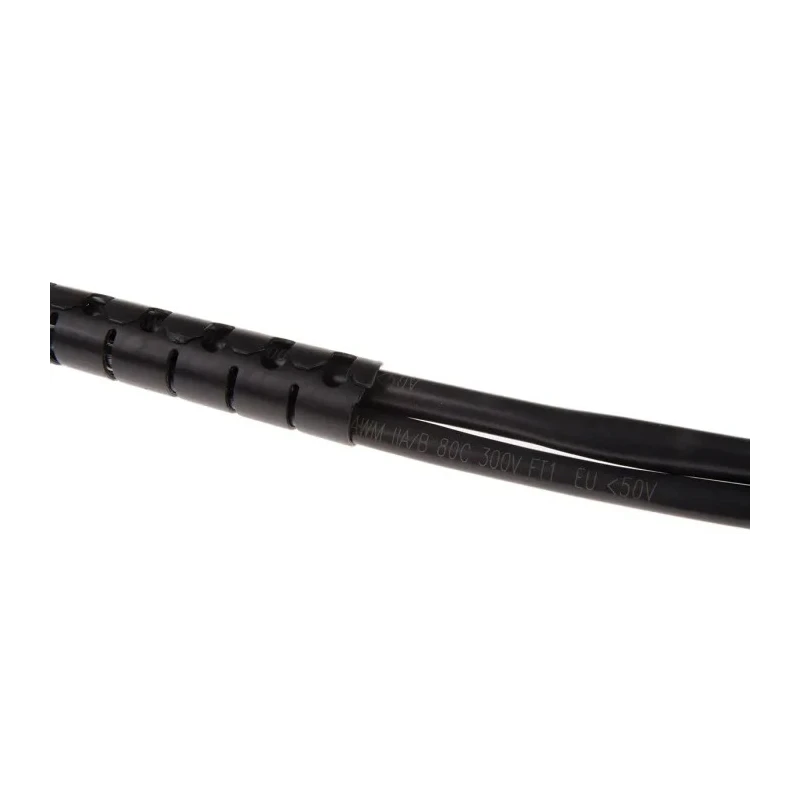 HellermannTyton Spiral Cable Wrap Polypropylene Black 2m Length 0.8mm Wall Thickness 14mm Nominal 161-64204 HWPP16L2-PP-BK