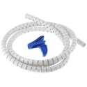 HellermannTyton Spiral Cable Wrap Grey Polypropylene 2m Length 13-16mm Cable Diameter 161-64205 HWPP16L2-PP-GY