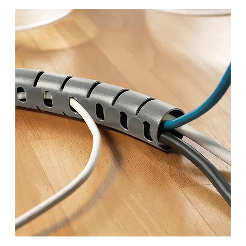 HellermannTyton Spiral Cable Wrap 27 mm Cable Diameter Polypropylene Grey Helawrap Series 161-64405 HWPP25L2-PP-GY