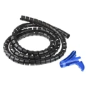 HellermannTyton Spiral Cable Wrap Black Polypropylene 23-27 mm Cable Diameter 2m Length 161-64404 HWPP25L2-PP-BK