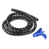 HellermannTyton Spiral Cable Wrap Black Polypropylene 23-27 mm Cable Diameter 2m Length 161-64404 HWPP25L2-PP-BK