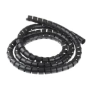 HellermannTyton Spiral Cable Wrap Black Polypropylene 23-27 mm Cable Diameter 2m Length 161-64404 HWPP25L2-PP-BK
