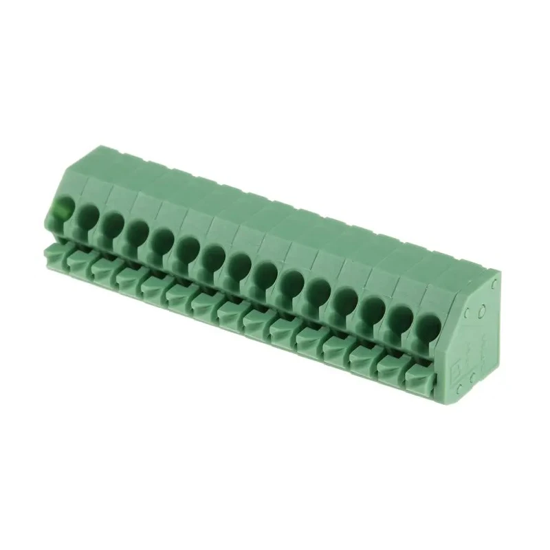 Phoenix Contact PTSA 1.5/15-3.5-F Series 45° PCB Terminal Block, 15 Contacts, 3.5 mm Pitch, 1 Row 1985098