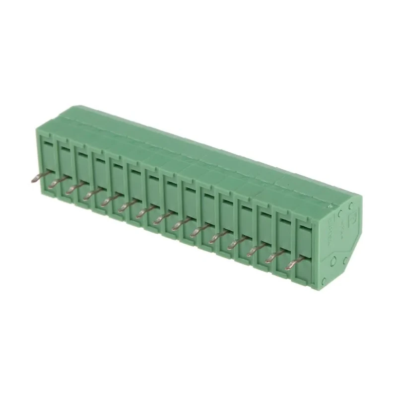Phoenix Contact PTSA 1.5/15-3.5-F Series 45° PCB Terminal Block, 15 Contacts, 3.5 mm Pitch, 1 Row 1985098