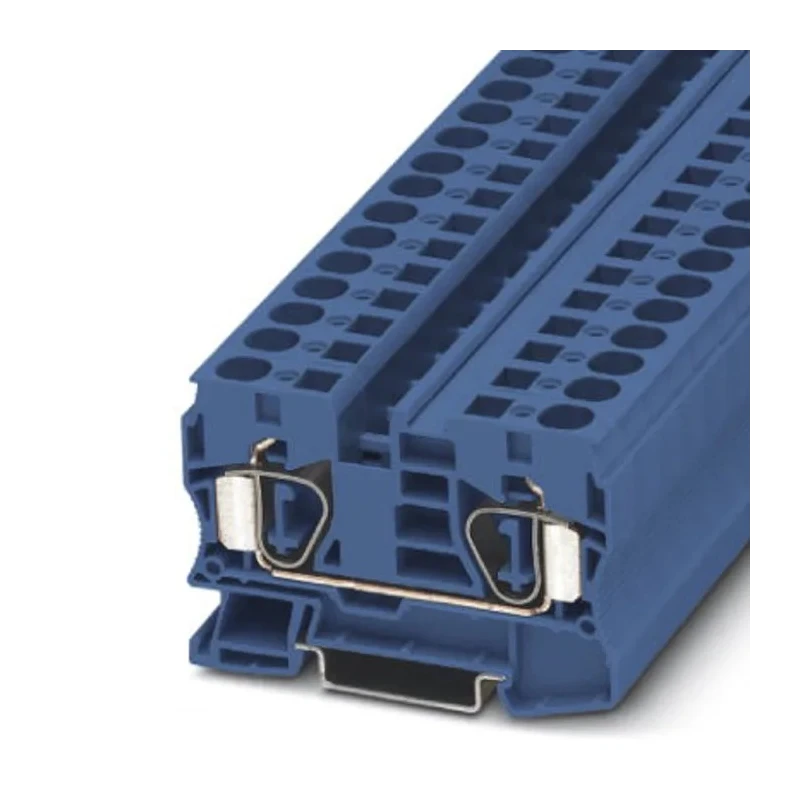 Phoenix Contact ST 10 BU Series Feed Through Terminal Block Blue, 1-Level, Spring Cage, 1.5mm² to 16 mm², 57A, 1kV 3036123