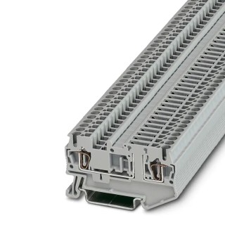Phoenix Contact ST 2.5-TG Series Disconnect Terminal Block, Grey, 16A, 400V, 1-Level, Spring Cage, Model 3038435