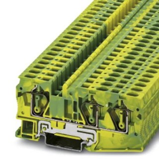 Phoenix Contact ST 6-TWIN-PE Series Earth Terminal Block Yellow Green 0.2mm² to 10mm² 1-Level Spring Cage 3036482
