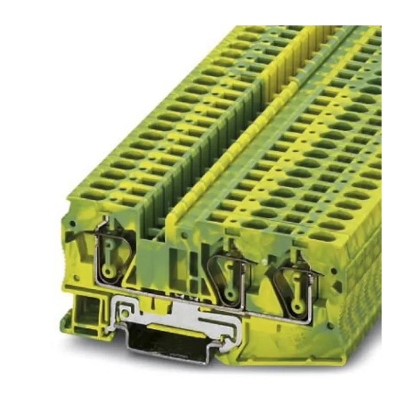 Phoenix Contact ST 6-TWIN-PE Series Earth Terminal Block Yellow Green 0.2mm² to 10mm² 1-Level Spring Cage 3036482