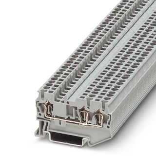 Phoenix Contact ST 2.5-TWIN Series Feed Through Terminal Block Grey 0.08mm² to 4 mm², 1-Level, Spring Cage, 800V, 28A 3031241