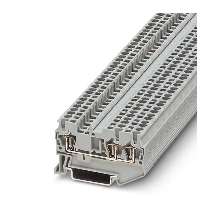 Phoenix Contact ST 2.5-TWIN Series Feed Through Terminal Block Grey 0.08mm² to 4 mm², 1-Level, Spring Cage, 800V, 28A 3031241