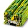 Phoenix Contact Earth Terminal Block ST 16-PE Series Yellow Green, 1-Level, 2 Positions, Spring Cage, 8kV, 90A, ATEX 3036165