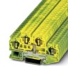 Phoenix Contact Feed Through Terminal Block STTB 4-PE Series 2-Level Spring Cage, 6kV, 0.08-6 mm², Green Yellow 3036039