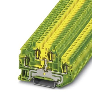 Phoenix Contact Double Level Terminal Block STTB 1.5-PE Series, 2-Level, Spring Cage, 0.08mm² to 1.5mm², 6kV 3036013