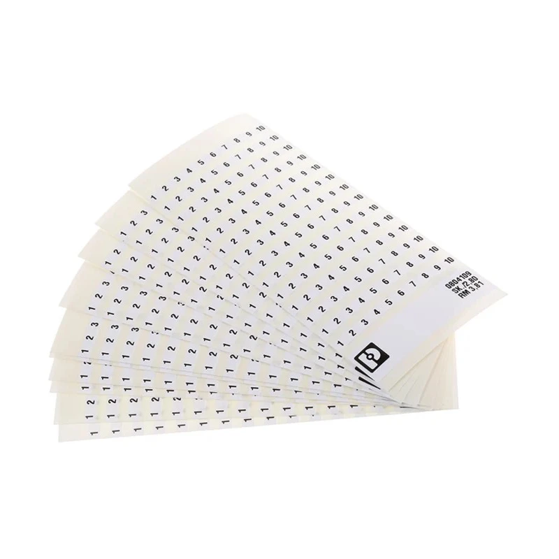 Phoenix Contact Polyester Marker Card for Terminal Block SK 3.81/2.8: 1-10 Series 0804109:0001