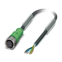 Phoenix Contact Sensor Actuator Cable, Female 5 Way Straight to 5 Way Unterminated, 5 m, 60 V, Polyurethane Jacket 1669848