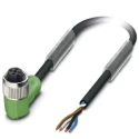 Phoenix Contact 4 Way Right Angle to Female 4 Way Unterminated Sensor Actuator Cable 3m 25V SAC-4P- 3.0-PUR/M12FR 1668234
