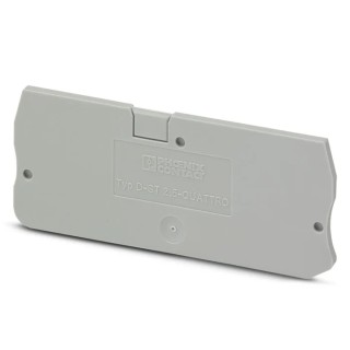 Phoenix Contact D-ST Series Non-Fuse DIN Rail Terminal Block End Cover Grey Polyamide 3030514