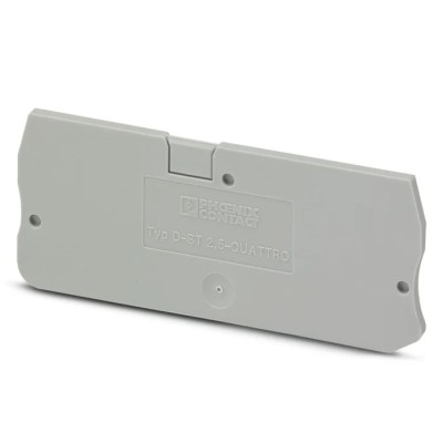 Phoenix Contact D-ST Series Non-Fuse DIN Rail Terminal Block End Cover Grey Polyamide 3030514