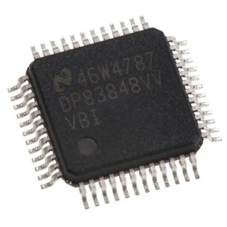 Texas Instruments 48-Pin LQFP Ethernet Transceiver 3.3 V 100 Mbps RMII Full Duplex/Half Duplex DP83848IVV/NOPB