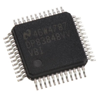 Texas Instruments 48-Pin LQFP Ethernet Transceiver 3.3 V 100 Mbps RMII Full Duplex/Half Duplex DP83848IVV/NOPB