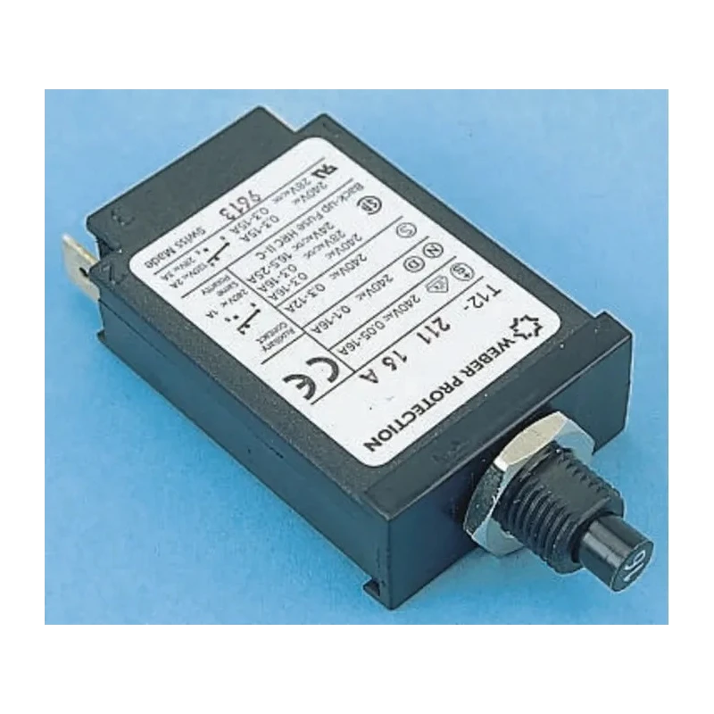 Schurter T12 Thermal Circuit Breaker 10A Current Rating 1-Pole Panel Mount 4410.0106