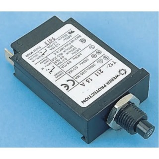 Schurter T12 Thermal Circuit Breaker 16A 1-Pole Panel Mount Screw Terminal Push Button 4410.0152