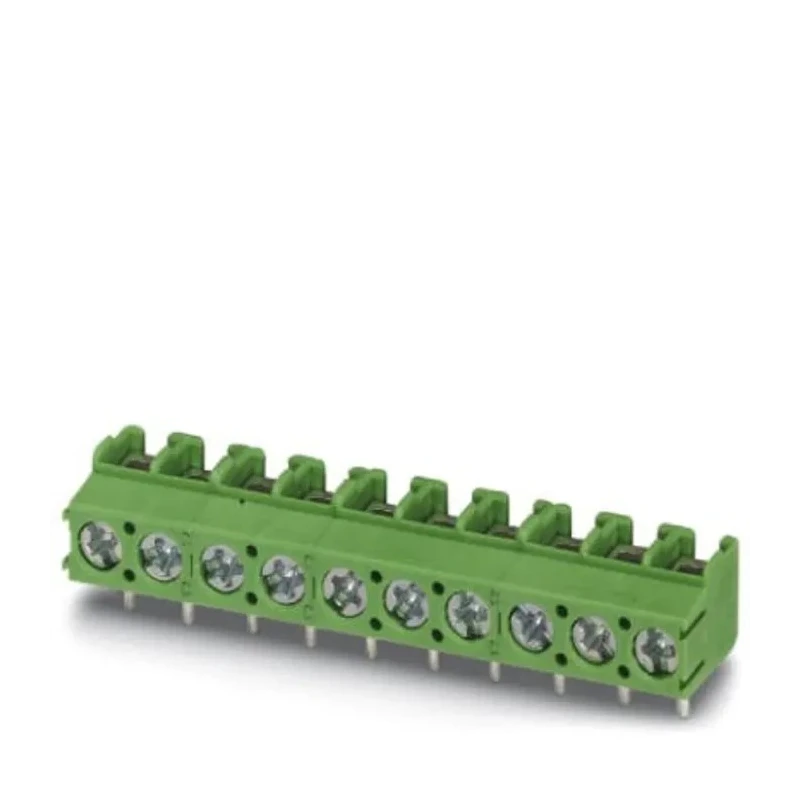 Phoenix Contact COMBICON PT Series 10-Contact PCB Terminal Block, 5 mm Pitch, Right Angle, Screw Connection 1935394