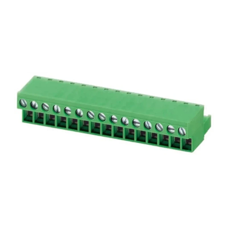 Phoenix Contact Pluggable Terminal Block 8-Contact 5.08 mm Pitch 1 Row 12A 320V Polyamide Housing GREEN 1777345