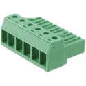 Phoenix Contact PC Series Pluggable Terminal Block 6-Contact 7.62 mm Pitch 1 Row 400V 20A Screw Connection Polyamide 1804946