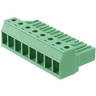 Phoenix Contact PC Series Pluggable Terminal Block 8-Contact 7.62 mm Pitch 1 Row 400V 20A Polyamide Housing 1804962