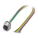 Phoenix Contact Female 8 Way M12 to 8 Way Unterminated Sensor Actuator Cable 30V 500mm Length SACC-E-FS-8CON-M16/0 1523476