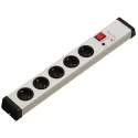 Bodo Ehmann 5 Gang Socket Bar Type F with German Schuko Fused Surge Protection 16A 250V 0206X00052300