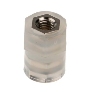 RS PRO Insulated Threaded Nylon Standoff M3, 10 mm Length, Hex Shape, Female/Female Thread 653-9324