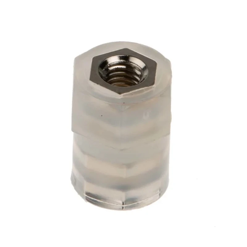 RS PRO Insulated Threaded Nylon Standoff M3, 10 mm Length, Hex Shape, Female/Female Thread 653-9324
