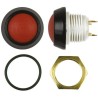 ITW Switches 48 Series Miniature Push Button Switch, Panel Mount, 14 mm Cutout, Red, SPST, IP67 48-2-RB-N-RD-B