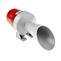 Werma 424 Series Red Horn-Beacon Combination IP65 24V ac/dc Free Stand 110 dB @ 1m Multi-tone IP65