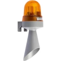 Werma 424 Series Yellow Horn-Beacon Combination, IP65, 24V AC/DC, 98 dB @ 1m Wall Mount 424.320.75