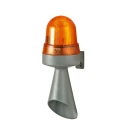 Werma 424 Series Yellow Horn-Beacon Combination, IP65, 24V AC/DC, 98 dB @ 1m Wall Mount 424.320.75