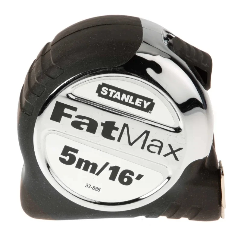 Stanley FatMax Tape Measure 5 m Length, 32 mm Blade Width, Bi-Material Case, Class II Accuracy 5-33-886