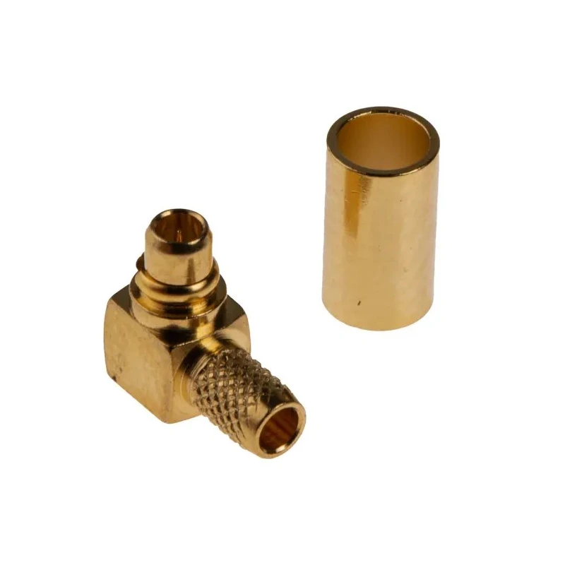 RS PRO 50 Ω Coaxial Connector Cable Male MCX, Right Angle Body, Micro Miniature, Gold Plated Brass Contacts 656-0069