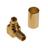 RS PRO 50 Ω Coaxial Connector Cable Male MCX, Right Angle Body, Micro Miniature, Gold Plated Brass Contacts 656-0069
