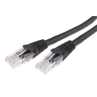 RS PRO Cat5e Ethernet Cable RJ45 Male to RJ45 Male, 1 m, Black, Unshielded Low Smoke Zero Halogen 657-2078