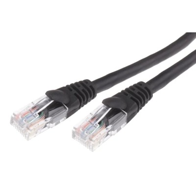 RS PRO Cat5e Ethernet Cable RJ45 Male to RJ45 Male, 1 m, Black, Unshielded Low Smoke Zero Halogen 657-2078